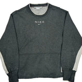 Nike Sportswear Nike Spellout Long Sleeve T-Shirt - XL Gray Cotton Blend