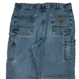 Carhartt Double Knee Carpenter Jeans - 36W 33L Blue Denim