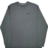 Patagonia Graphic Long Sleeve T-Shirt - 2XL Gray Cotton
