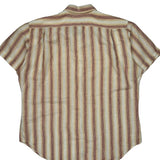Guess Striped Short Sleeve Shirt - XL Multicoloured Linen Blend