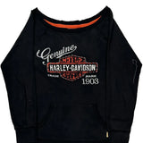 Harley Davidson Graphic Long Sleeve T-Shirt - Small Black Cotton