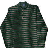 Gant Striped Rugby Shirt - Medium Green Cotton Blend