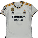 Real Madrid Adidas 2023-24 Home Bellingham Football Shirt - Medium White Polyester