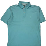 Tommy Hilfiger Polo Shirt - Large Blue Cotton