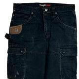 Wrangler Cargo Pants - 33W 30L Black Cotton