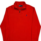 Polo By Ralph Lauren 1/4 Zip - Medium Red Cotton