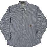 Tommy Hilfiger Striped Shirt - Large Blue Cotton