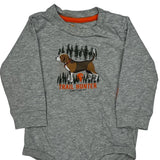 Age 9 Months Trail Hunter Carhartt Cartoon Long Sleeve T-Shirt - 2XS Gray Cotton