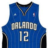 Orlando Magic Adidas Pinstripe Jersey - Medium Blue Polyester