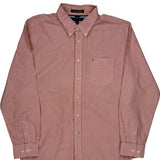 Academy Poplin Tommy Hilfiger Striped Shirt - XL Red Cotton