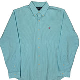 Ralph Lauren Checked Shirt - Large Blue Cotton