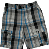 Ecko Unltd Checked Cargo Shorts - 32W 10L Black Cotton
