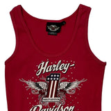 Motorcycles Harley Davidson Tank Top - Small Red Cotton