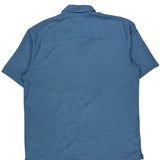 Quiksilver Short Sleeve Shirt - Large Blue Cotton