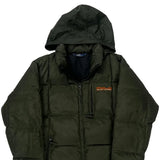 Hooded Polo By Ralph Lauren Puffer - Small Green Polyester