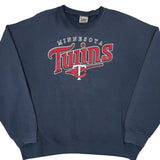 Minnesota Twins Lee Sport Mlb Sweatshirt - Large Blue Cotton
