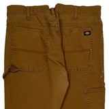 Dickies Double Knee Carpenter Trousers - 33W 30L Brown Cotton