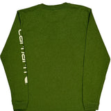 Carhartt Spellout Long Sleeve T-Shirt - Medium Green Cotton