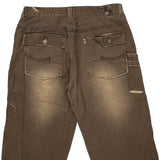 Raiders Baggy Carpenter Shorts - 38W 15L Brown Cotton