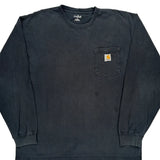 Carhartt Long Sleeve T-Shirt - Large Black Cotton