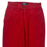 Polo By Ralph Lauren Cord Trousers - 30″ Waist Red Corduroy