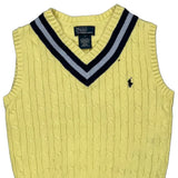 Age 6 Polo By Ralph Lauren Striped Sweater Vest - XS Yellow Cotton