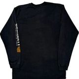 Carhartt Spellout Long Sleeve T-Shirt - Large Black Cotton