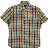 Ralph Lauren Checked Short Sleeve Shirt - Small Multicoloured Cotton