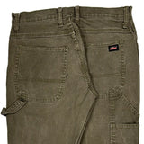 Dickies Carpenter Trousers - 32W 31L Brown Cotton