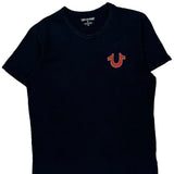 World Tour True Religion Graphic T-Shirt - Medium Black Cotton