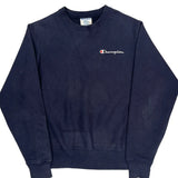 Reverse Weave Champion Sweatshirt - Small Navy Cotton