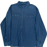 Lee Denim Shirt - Large Blue Cotton