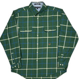 Tommy Hilfiger Checked Shirt - Large Green Cotton