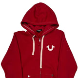 World Tour True Religion Graphic Hoodie - Small Red Cotton