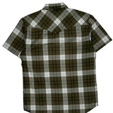 Levis Checked Short Sleeve Shirt - Small Gray Cotton