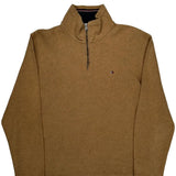Tommy Hilfiger 1/4 Zip - Medium Brown Cotton