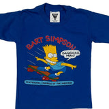 Age 7 The Simpsons Bart Simpson T-Shirt - Small Blue Cotton