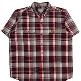Carhartt Checked Short Sleeve Shirt - XL Red Cotton