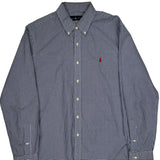 Ralph Lauren Checked Shirt - Large Blue Cotton
