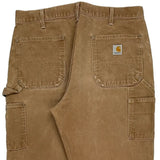 Carhartt Double Knee Carpenter Trousers - 36W 32L Brown Cotton
