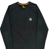 Carhartt Long Sleeve T-Shirt - Large Black Cotton