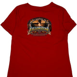 Yellowstone Harley Davidson T-Shirt - Medium Red Cotton