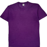 Blank Jerzees Single Stitch T-Shirt - XL Purple Cotton Blend
