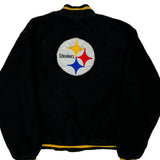 Steelers, Made In USA Pro Elite Football Varsity Jacket - Large Black Polyester