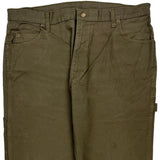 Dickies Carpenter Trousers - 36W 32L Green Cotton