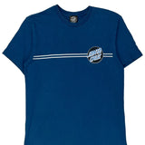Santa Cruz Spellout T-Shirt - Small Blue Cotton