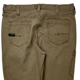 Ariat Slim Carpenter Trousers - 36W 31L Brown Cotton