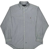 Ralph Lauren Striped Shirt - XL Blue Cotton