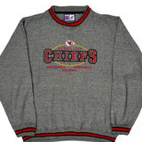 Kansas City Chiefs Logo Athletics Football Sweatshirt - Large Gray Polyester Blend