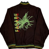 Rasta Colors Fasade Graphic Varsity Jacket - Large Multicoloured Wool Blend